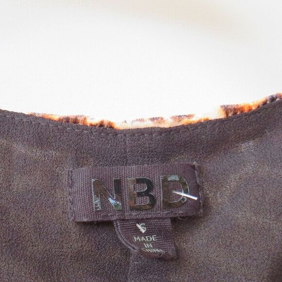 NBD Revolve Size Small Velvet Leopard Animal Print Feather Cuff Maxi Wrap Dress - Picture 8 of 16